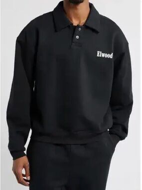 Elwood Men's Black Polo Sweatshirt